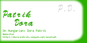 patrik dora business card